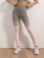 Ombre High Waist Yoga Sports Pants Stretchy Butt lifting