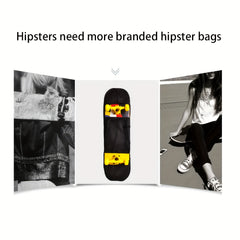 Skateboard Backpack with Adjustable Straps and Mesh Pocket