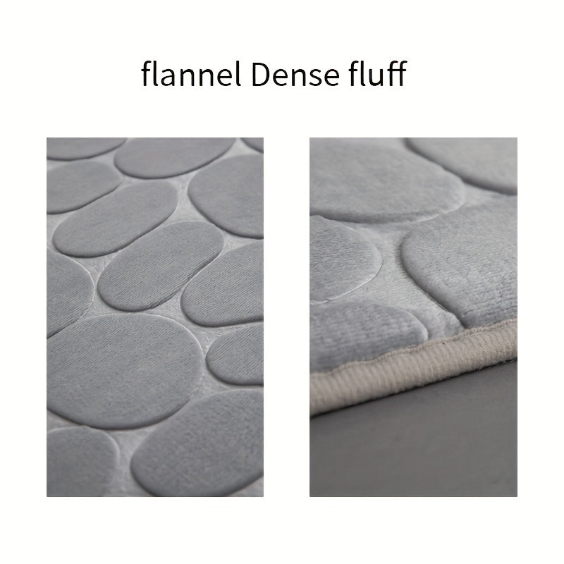 3pcs Soft Non Slip Bathroom Pads U Shaped Contour Mats & Toilet Covers