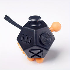 12 Sides Fidget Toys Stress Relief Dice Antistress Cube Toy Orange Yellow