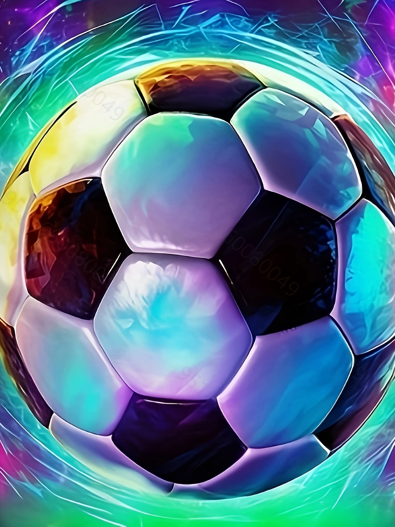 Colorful Football 3D Print T Shirt for Boys