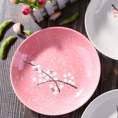 4 Pcs Japanese Ceramic Dinner Plates 20-32 Cm Various Styles Household Tableware