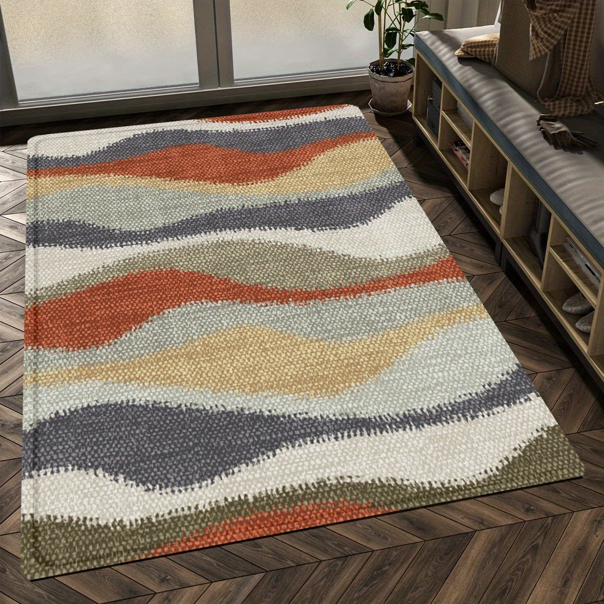 Soft Non-Slip Boho Bedside Rug Waterproof Farmhouse Living Room Bedroom Office