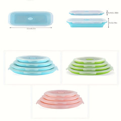 4pcs Foldable Lunch Box Leakproof Container for Teens & Wo