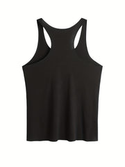 Casual Tank Top Crew Neck Sleeveless Shirt Women's Clothing