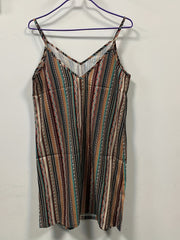Tribal Stripe Print Spaghetti Strap Dress