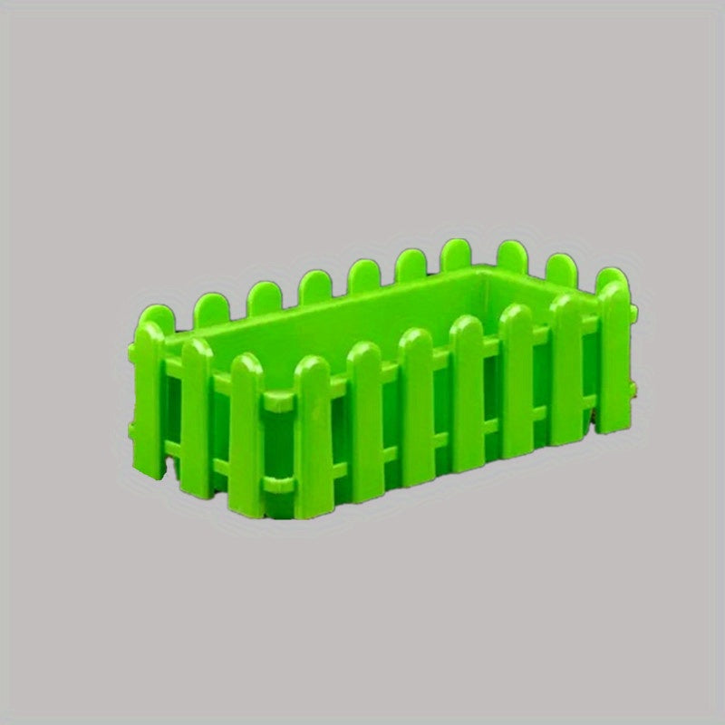 Rectangular Fence Flower Pots for Balcony, Pastoral Design