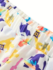 Girls Cartoon Animals Elastic Waist Sports Track