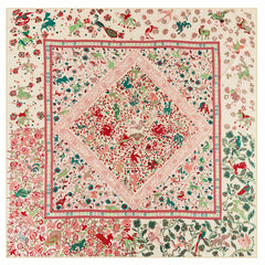 Soft Silky Satin Square Scarf Geometric Printed Shawl Hair Wrap