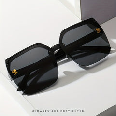 Oversized Square Frame Sunglasses UV Blocking