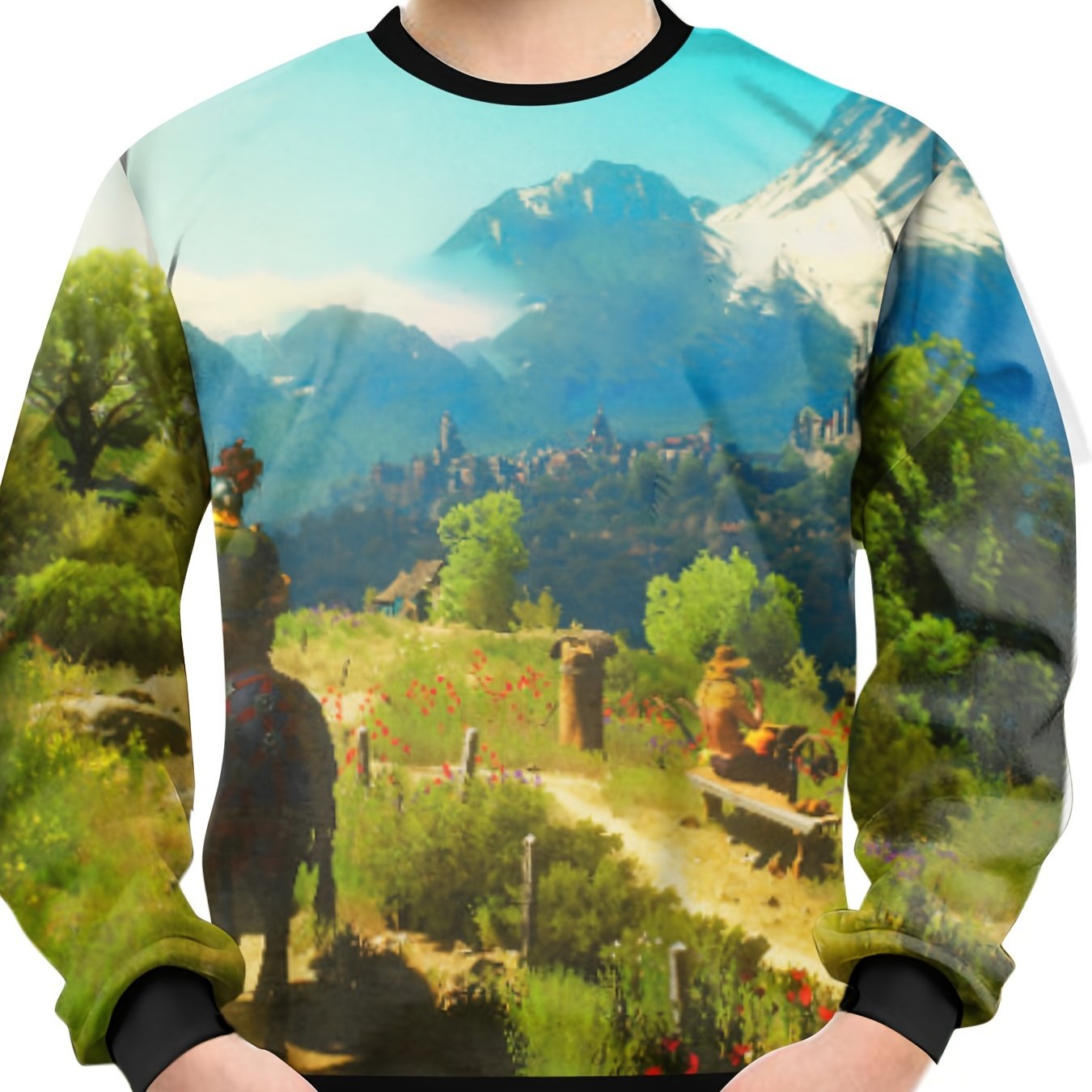 Teens Outdoor Scenery Resort 3D Print Sweatshirt Kids Casual Pullover