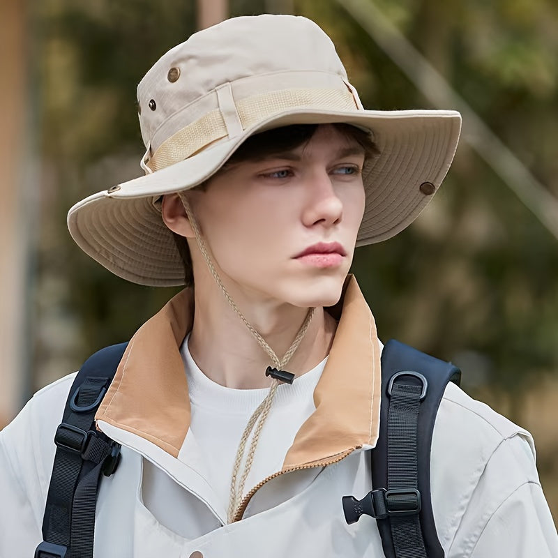 Men's Wide Brim Sun Hat for Outdoor Activities