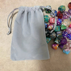 Small Dice Bag with Drawstring Closure - Holds 100 Polyhedral Dice