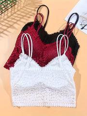 4pcs Lace Wireless Bras Comfy & Breathable Bra Women's Lingerie