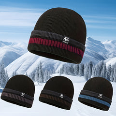 Warm Fleece-Lined Knitted Winter Hat for Men and Women
