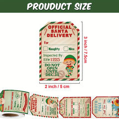 200 Christmas Holiday Decoration Stickers Roll Self adhesive Labels