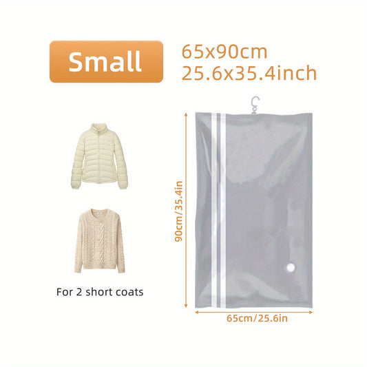 1pc Hanging Vacuum Compression Bag Coat Down Jacket Coat Organizor Storage