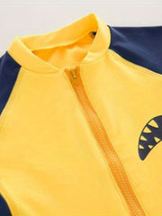 Baby Boys Yellow Shark One Piece Swimsuit Set