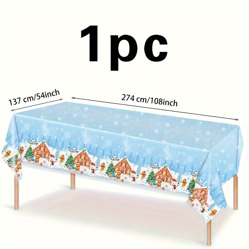 Cartoon Christmas Element Disposable Tablecloth