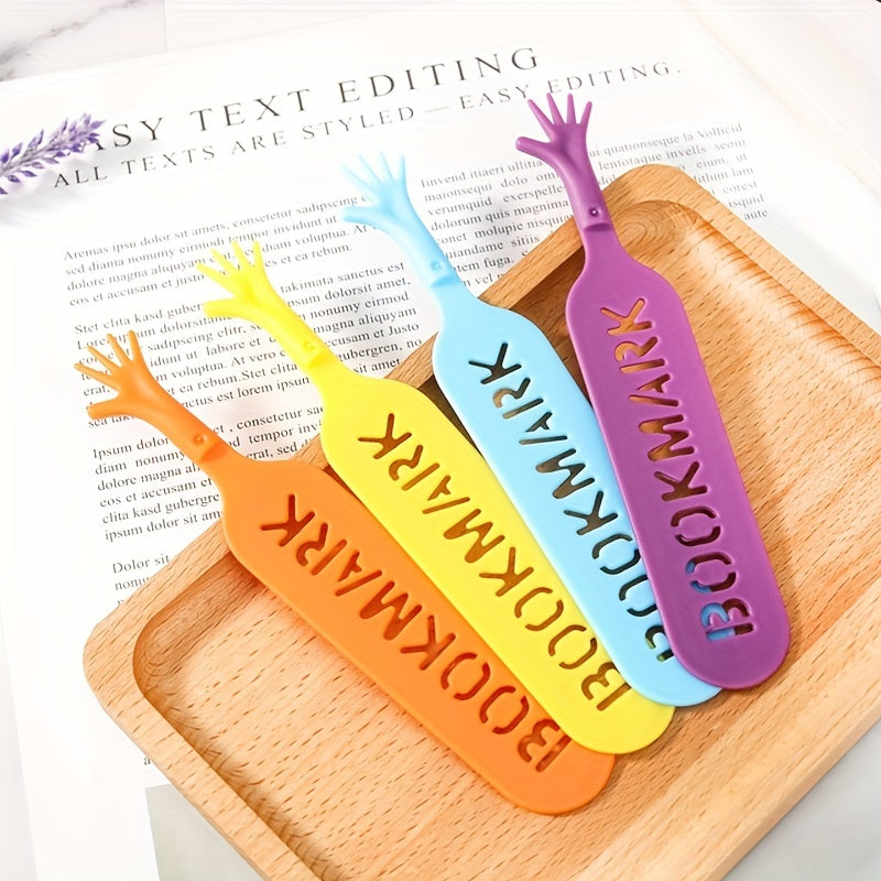 4pcs Finger Bookmark Funny Book Marker School Stationery Gift