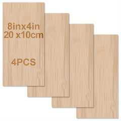 8x4in Unfinished Wood Planks 20pcs 2mm Thick for Crafts & Carving