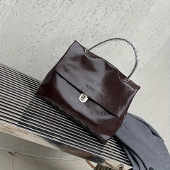 Durable Lightweight Briefcase with Adjustable Strap & Turn Lock Closure