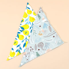 2pcs Soft Cotton Baby Drool Bibs Triangle Scarf