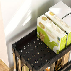 Double Layer Pull Out Shelf for Kitchen Countertop and Under Sink Organization