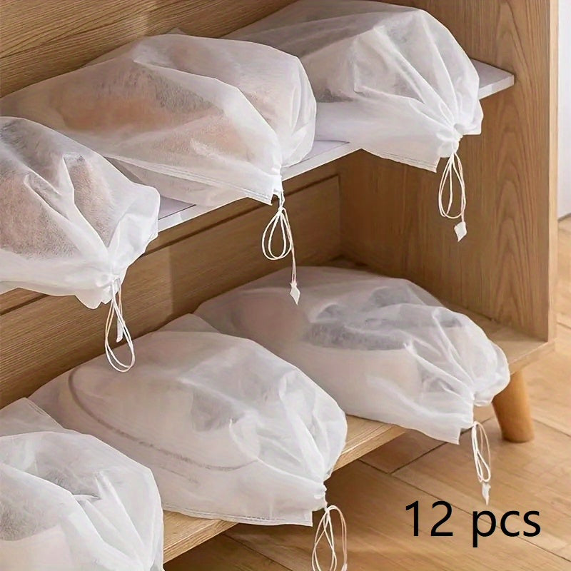 12pcs Travel Shoe Bags Space Saving Dust-proof Storage Bag