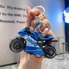Mini Motorcycle Keychain Car Schoolbag Pendants