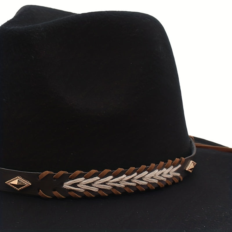 Men's Vintage Jazz Flat Brim Top Hat