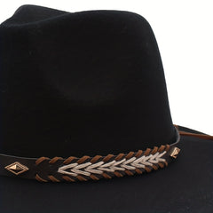 Men's Vintage Jazz Flat Brim Top Hat