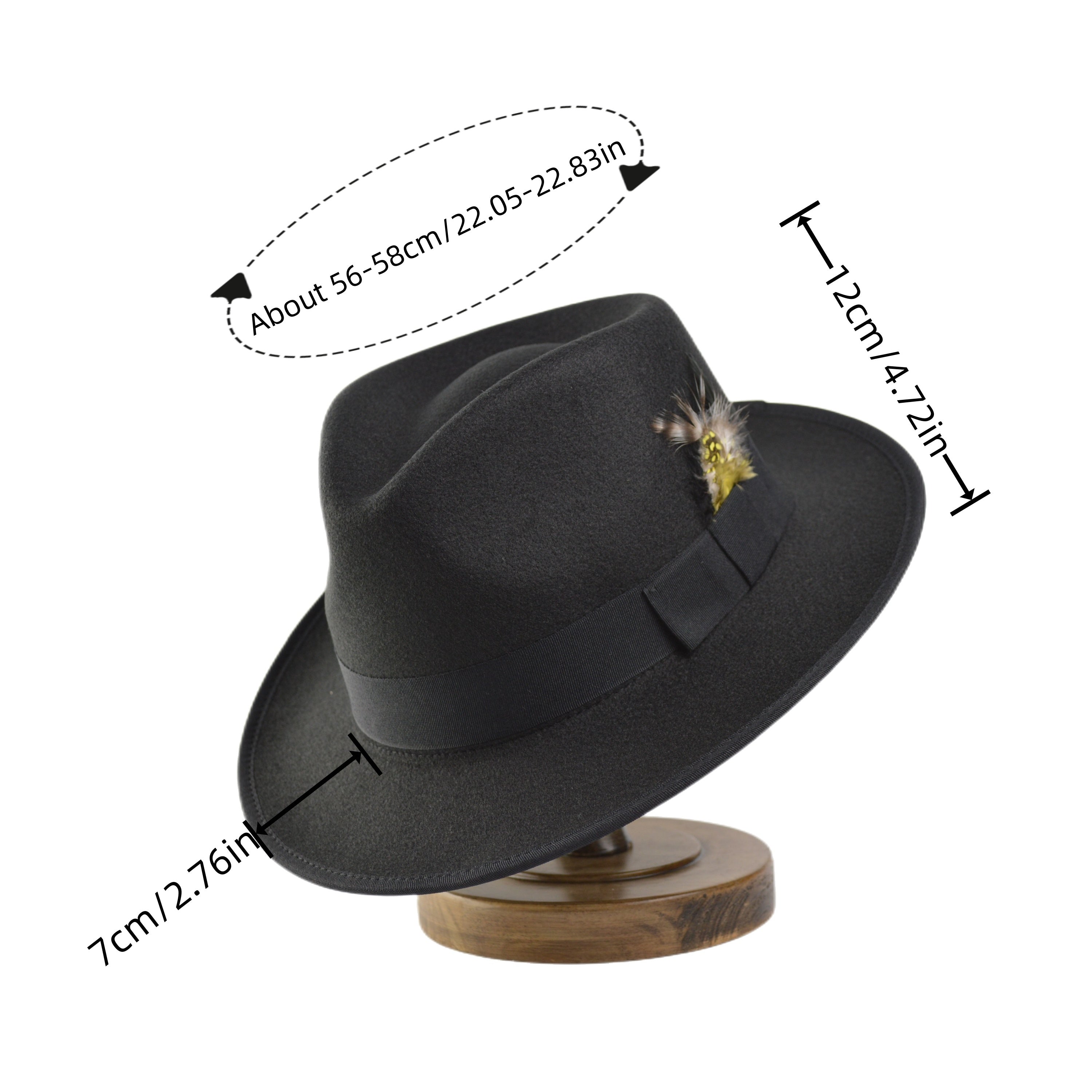 Tweed Jazz Hat Warm Bow Fedora
