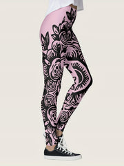 Geometric Pattern Yoga Leggings Sports Gym Tight Pants
