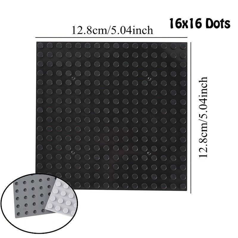3pcs 16 16 Dots Building Baseplates for Plastic Bricks Toys