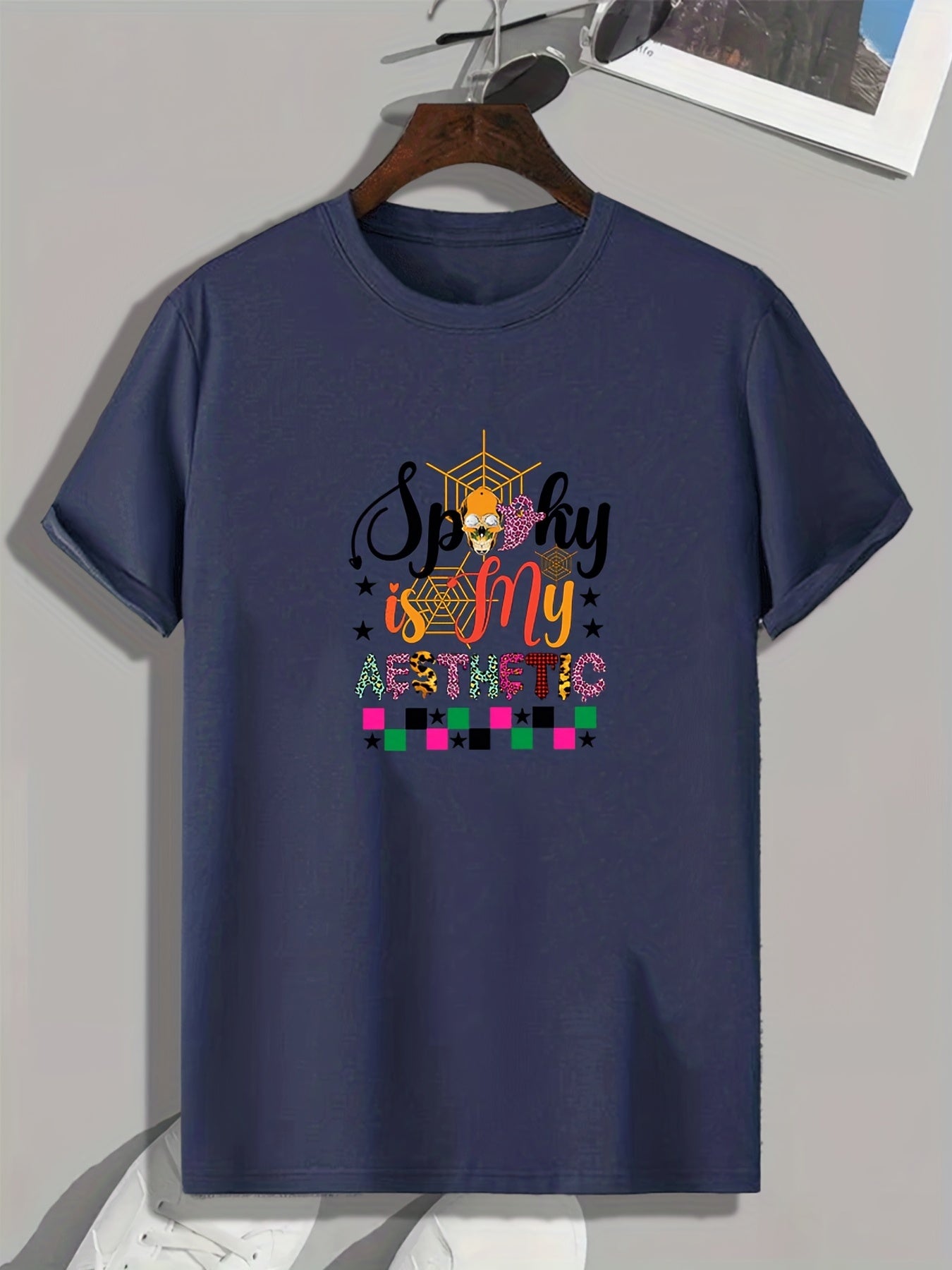 Men's Halloween Style Print T shirt Casual Comfy Crew Neck Tee