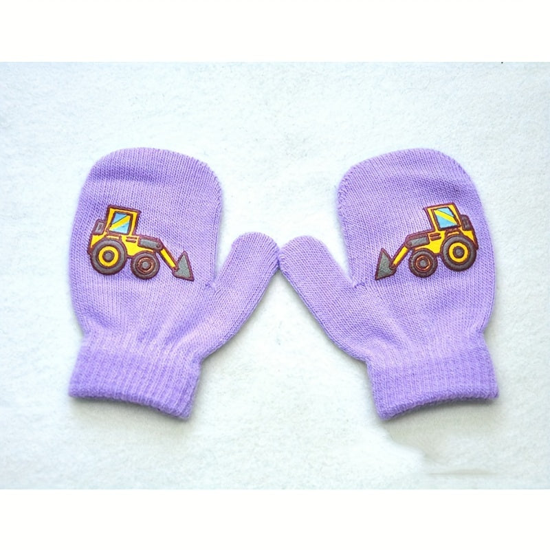 6 Pairs Children's Knitted Gloves Colorful Mittens Magic Full Finger Warm Gloves