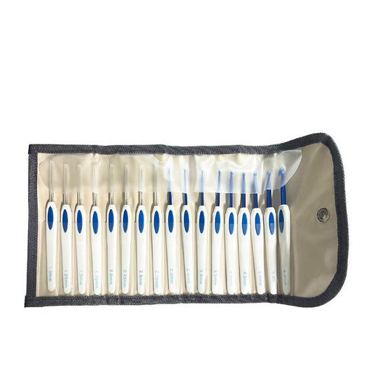 17pcs Chinese Porcelain Crochet Hook Lace Set For Arthritic Hands
