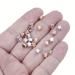 100pcs Multicolor Acrylic Star & Heart Spacer Beads DIY Jewelry Making