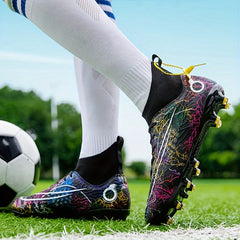 Boy's High Top Non Slip AG Football Cleat Outdoor Soccer Shoes