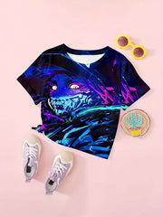 Anime Cartoon Graphic Girls T-shirt Summer Gift Outdoor