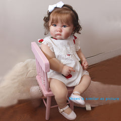 24in Big Fat Doll 3D Beige Reborn Baby Girl Alive Princess Gift