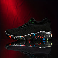 Women's Camo Knit Sneakers Low Top Lace Up Casual Shoes