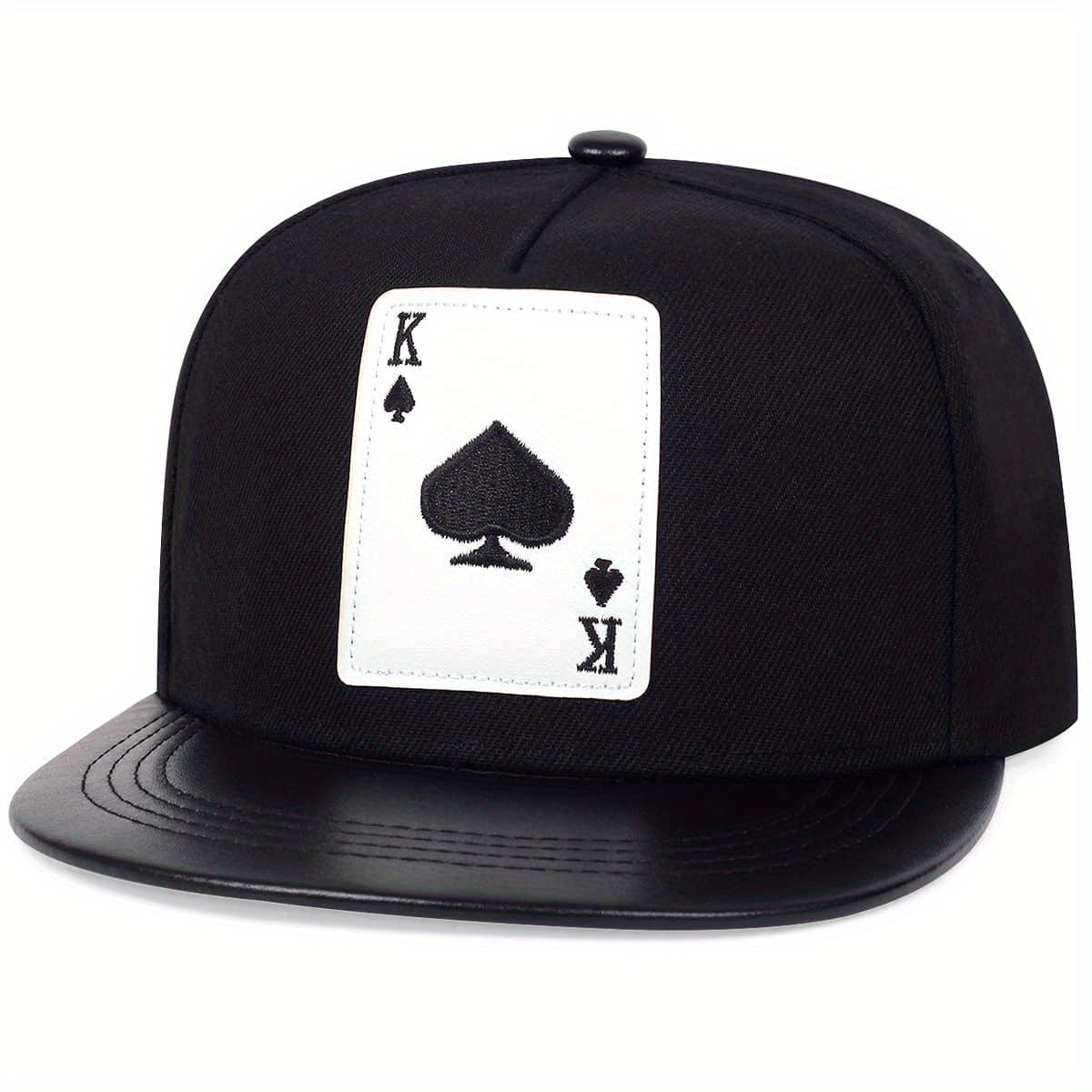 Poker Patch Snapback Hat Hip Hop Baseball Cap & Sunshade Dad Hats