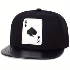 Poker Patch Snapback Hat Hip Hop Baseball Cap & Sunshade Dad Hats