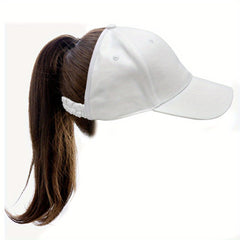Solid Ponytail Backless Cap Lightweight Sun Hats