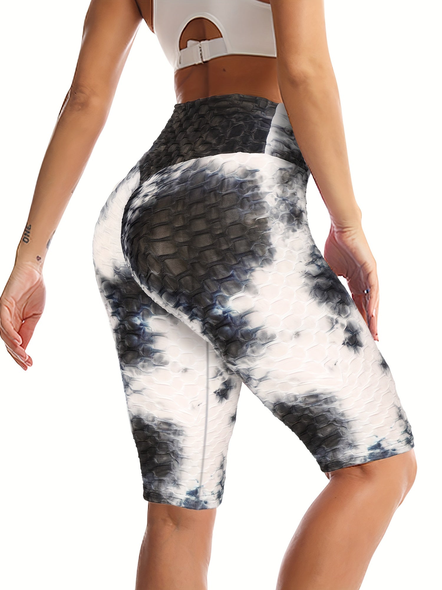 Tie Dye Honeycomb Yoga Shorts