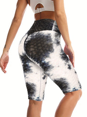 Tie Dye Honeycomb Yoga Shorts