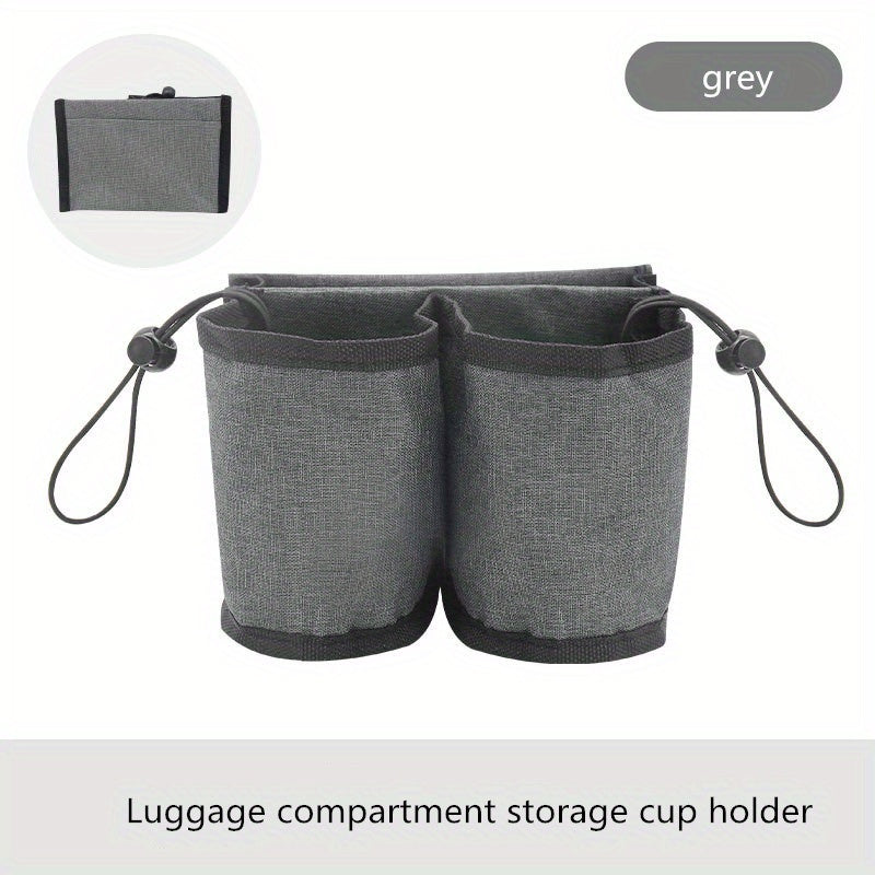 2PCS Luggage Cup Storage Bag, Travel Cup Holders Water Bottle Organizer
