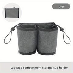 2PCS Luggage Cup Storage Bag, Travel Cup Holders Water Bottle Organizer